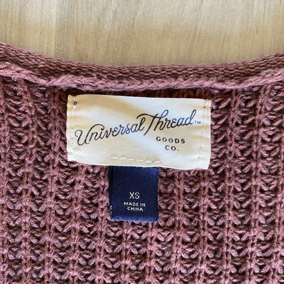 XS Cozy Light Mauve Sweater with Pockets - Picture 3 of 3
